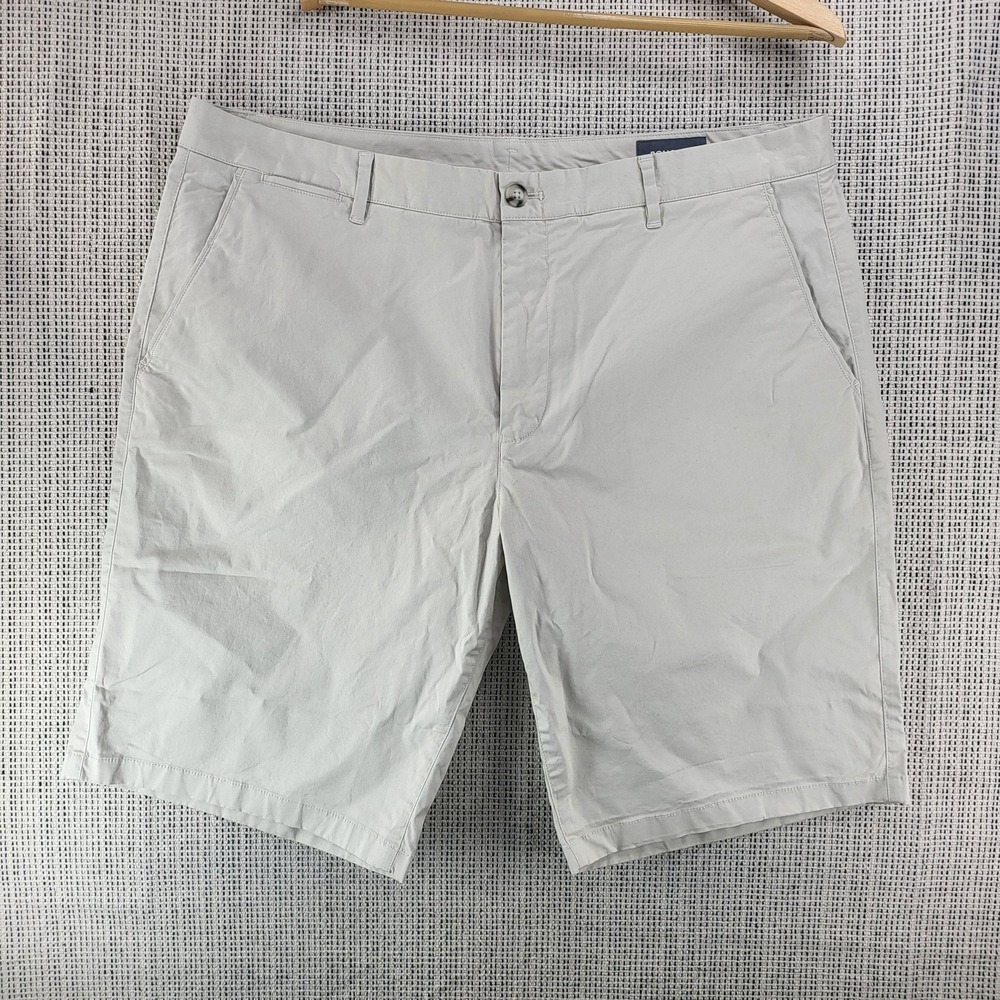 Bonobos Shorts Mens 40 Light Gray Chino Flat Front Stretch 11 Inch Inseam Golf